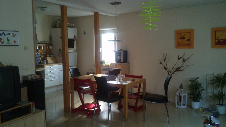 Wohnzimmer mit Wandheizung